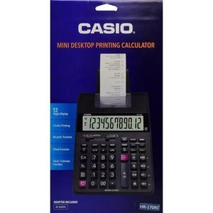 Casio HR-170RC Printing Calculator, 2-Color 12-Digit Display, Black (SEE PHOTOS)